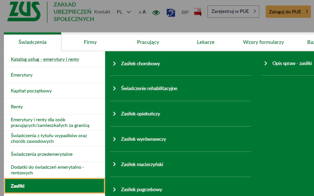 Wypłata zasiłków w 2023 roku